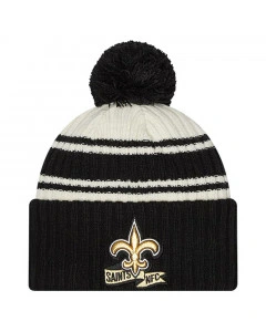 New Orleans Saints New Era 2022 Official Sideline Sport Cuffed Pom cappello invernale