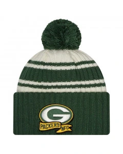 Green Bay Packers New Era 2022 Official Sideline Sport Cuffed Pom Beanie