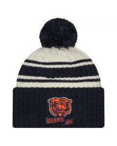 Chicago Bears New Era 2022 Official Sideline Sport Cuffed Pom cappello invernale