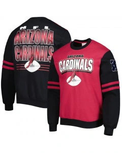 Arizona Cardinals Mitchell and Ness All Over Crew 2.0 Pullover