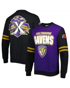 Baltimore Ravens Mitchell and Ness All Over Crew 2.0 pulover