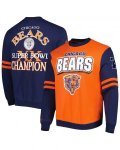 Chicago Bears Mitchell and Ness All Over Crew 2.0 maglione
