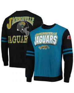Jacksonville Jaguars Mitchell and Ness All Over Crew 2.0 maglione