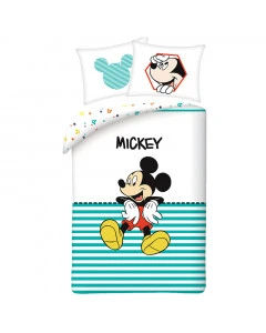 Mickey Mouse Disney Stripe biancheria da letto 140x200