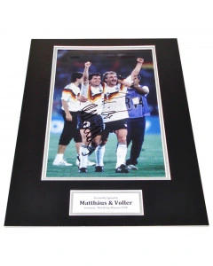 Matthaus and Voller Signed Photo 16"x12" Germany Autograph Memorabilia Display COA