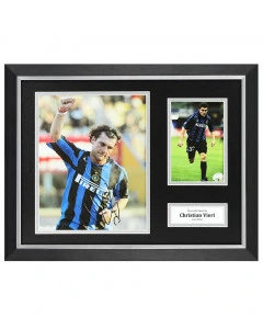 Christian Vieri Signed Photo Framed 16"x12" Inter Milan Autograph Memorabilia COA