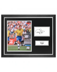 Dunga Signed 16"x12" Framed Photo Display Brazil Autograph Memorabilia COA
