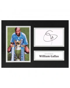 William Gallas Signed A4 Photo Display Chelsea Autograph Memorabilia COA