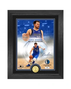 Luka Dončić Dallas Mavericks Legends Bronze Coin Photo Mint gerahmtes Bild mit geprägter Bronzemünze