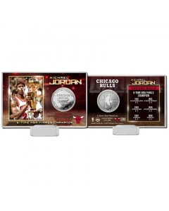 Michael Jordan 23 Chicago Bulls Silver Mint Coin Card Carta delle monete