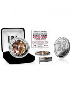 Michael Jordan 23 Chicago Bulls Silver Mint Coin Münze