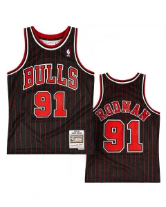 Dennis Rodman 91 Chicago Bulls 1995-96 Mitchell and Ness Swingman Maglia