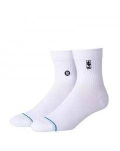 NBA Logoman Stance White Qtr Socks 