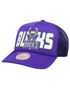 Milwaukee Bucks Mitchell and Ness HWC Billboard Trucker cappellino