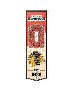 Chicago Blackhawks 3D Stadium Banner foto