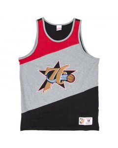 Philadelphia 76ers Mitchell and Ness HWC Colorblocked Cotton Tank Top T-Shirt