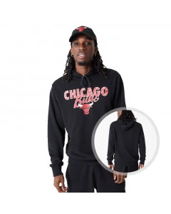 Chicago Bulls New Era Team Script pulover sa kapuljačom