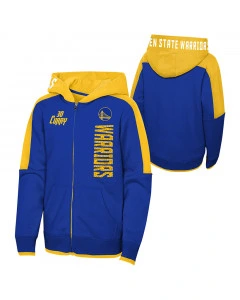 Stephen Curry 30 Golden State Warriors Post Up zip majica sa kapuljačom