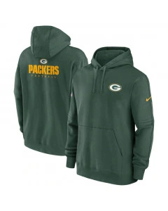 Green Bay Packers Nike Club Sideline Fleece Pullover maglione con cappuccio