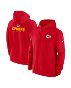 Kansas City Chiefs Nike Club Sideline Fleece Pullover maglione con cappuccio