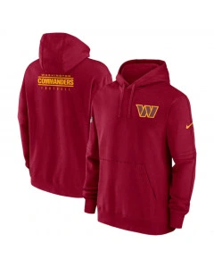 Washington Commanders Nike Club Sideline Fleece Pullover maglione con cappuccio