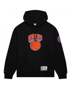 New York Knicks Mitchell and Ness Game Vintage Logo pulover sa kapuljačom