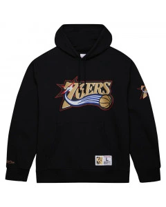 Philadelphia 76ers Mitchell and Ness Game Vintage Logo duks sa kapuljačom