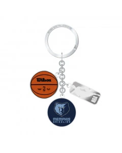Memphis Grizzlies Charm Keychain Keyring