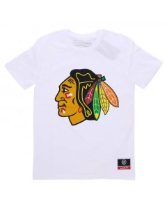 Chicago Blackhawks Mitchell and Ness Team Logo T-Shirt