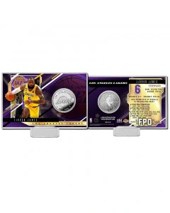 Lebron James Los Angeles Lakers Silver Coin Card Carta delle monete