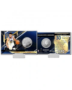 Stephen Curry Golden State Warriors Silver Coin Card Carta delle monete