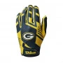 Green Bay Packers Wilson Stretch Fit Receivers Youth Gloves