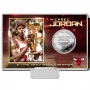 Michael Jordan 23 Chicago Bulls Silver Mint Coin Card Carta delle monete