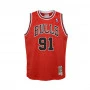 Dennis Rodman 91 Chicago Bulls 1997-98 Mitchell and Ness Swingman Road otroški dres
