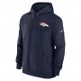 Denver Broncos Nike Club Sideline Fleece Pullover maglione con cappuccio