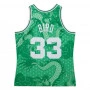 Larry Bird 33 Boston Celtics 1985-86 Mitchell and Ness Asian Heritage 6.0 Fashion Swingman Maglia 