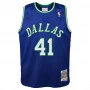 Dirk Nowitzki 41 Dallas Mavericks 1998-99 Mitchell & Ness Swingman Road maglia per bambini