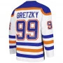 Wayne Gretzky Edmonton Oilers 1986-87 Mitchell and Ness Blue Line White dres