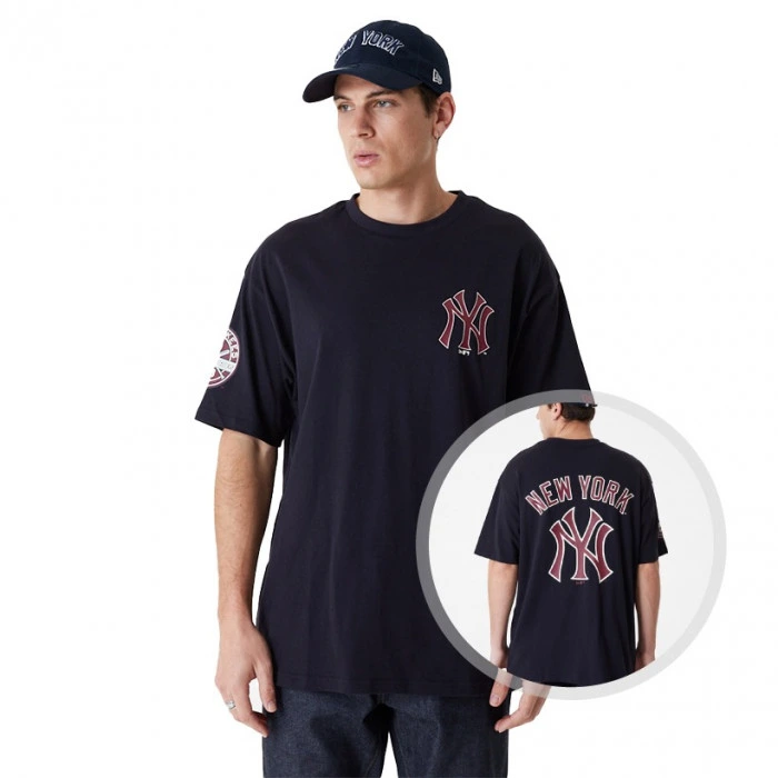 New York Yankees New Era Large Logo Oversized Navy majica