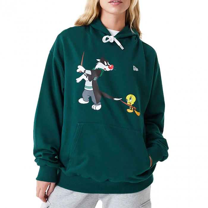100th Anniversary Mashup Looney Tunes Harry Potter New Era Sylvester and Tweety Oversized maglione con cappuccio