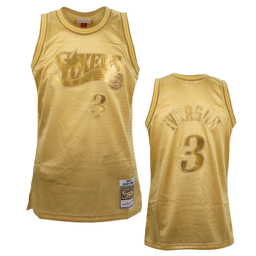 gold 76ers jersey